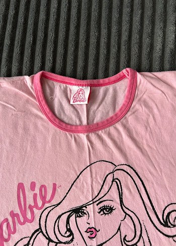 Kadın Pembe Barbie Baskılı Tişört - Görsel 3
