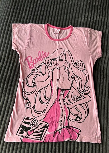 Kadın Pembe Barbie Baskılı Tişört - Görsel 4