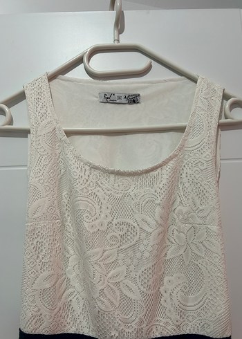 Dantel Üstü Kırmızı Tül Etekli Midi Elbise - Görsel 6