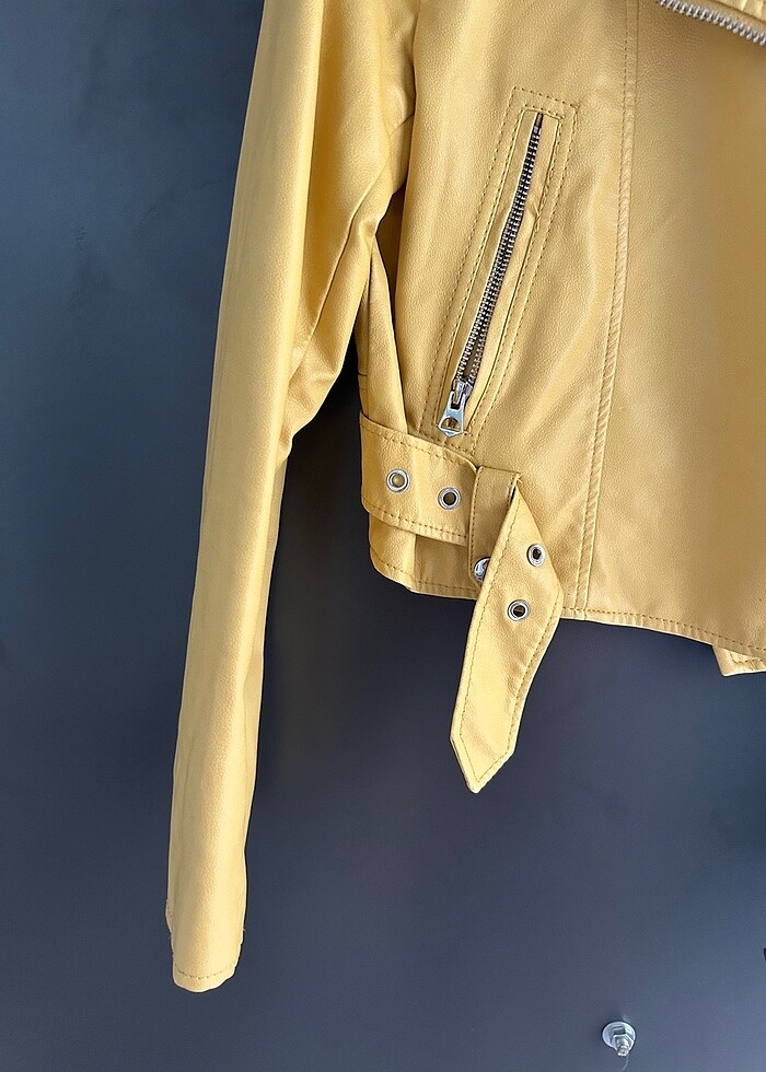 Bershka vintage sarı ceket - Görsel 3