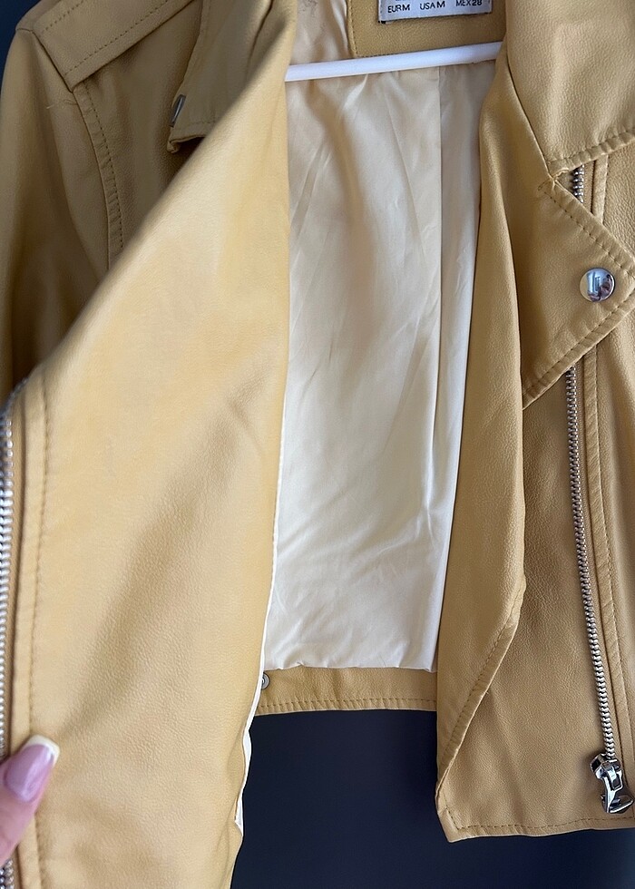 Bershka vintage sarı ceket - Görsel 5