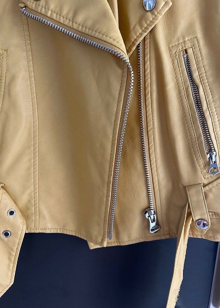 Bershka vintage sarı ceket - Görsel 4