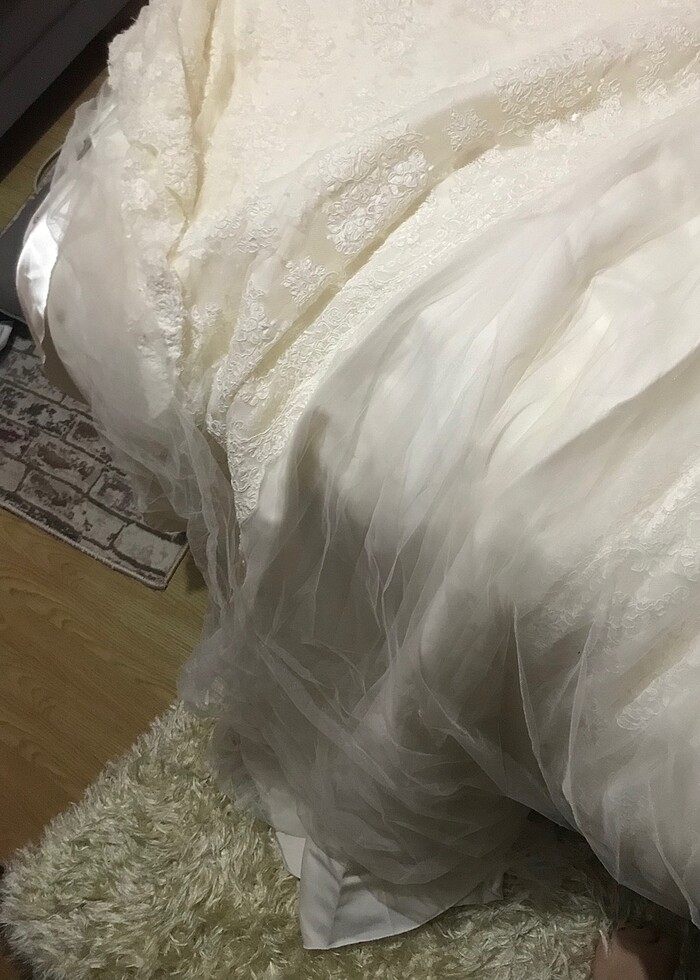 Fransız danteli gelinlik - Görsel 5