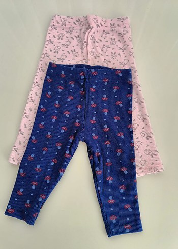 Kız Çocuk Renkli Desenli Tayt Seti - Görsel 5