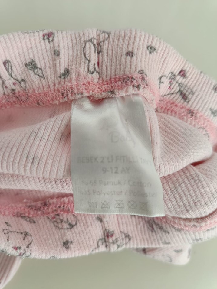 Kız Çocuk Renkli Desenli Tayt Seti - Görsel 4