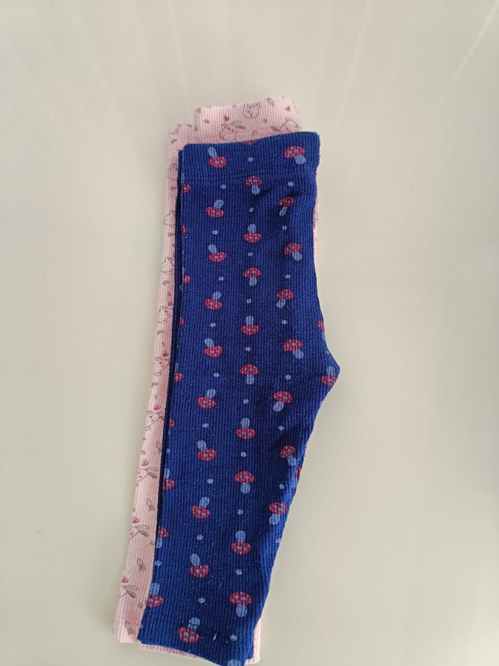 Kız Çocuk Renkli Desenli Tayt Seti - Görsel 3