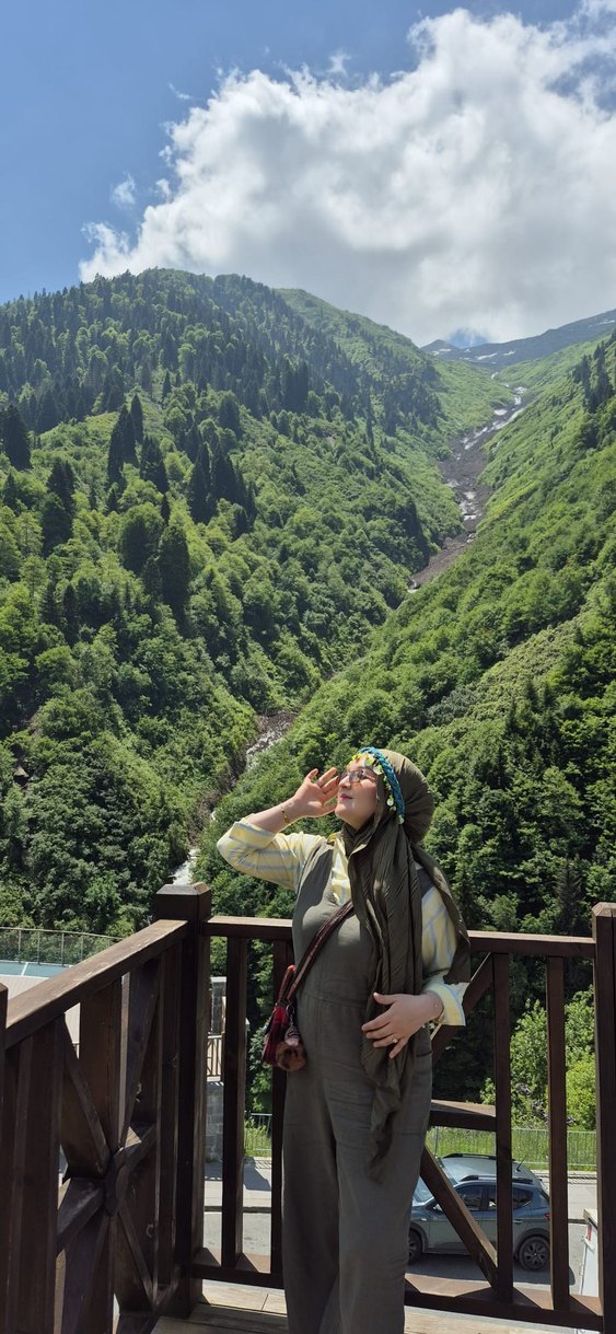 Etnik Desenli Uzun Kesim Hamile Tulum - Görsel 3