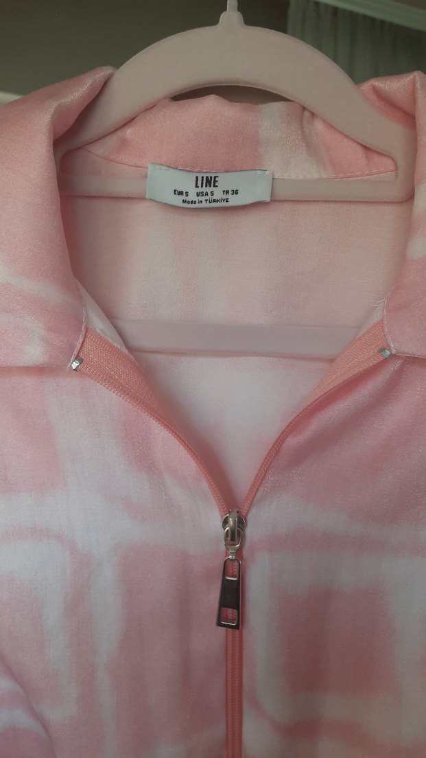 Pembe Bağcıklı Midi tunik l xl beden - Görsel 4