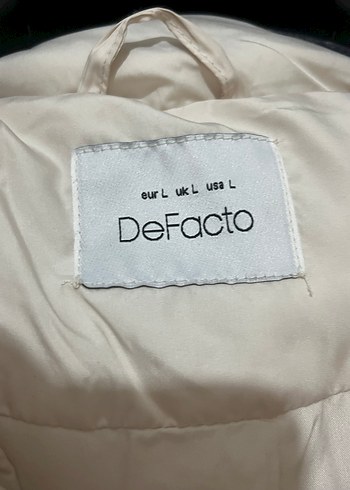 Defacto krem rengi kadın şişme mont L beden - Görsel 2