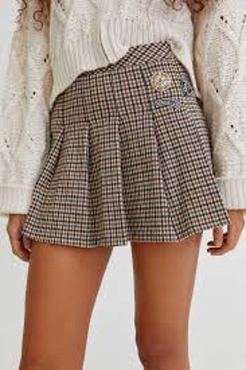 Pull and Bear Pull and Bear pileli etek