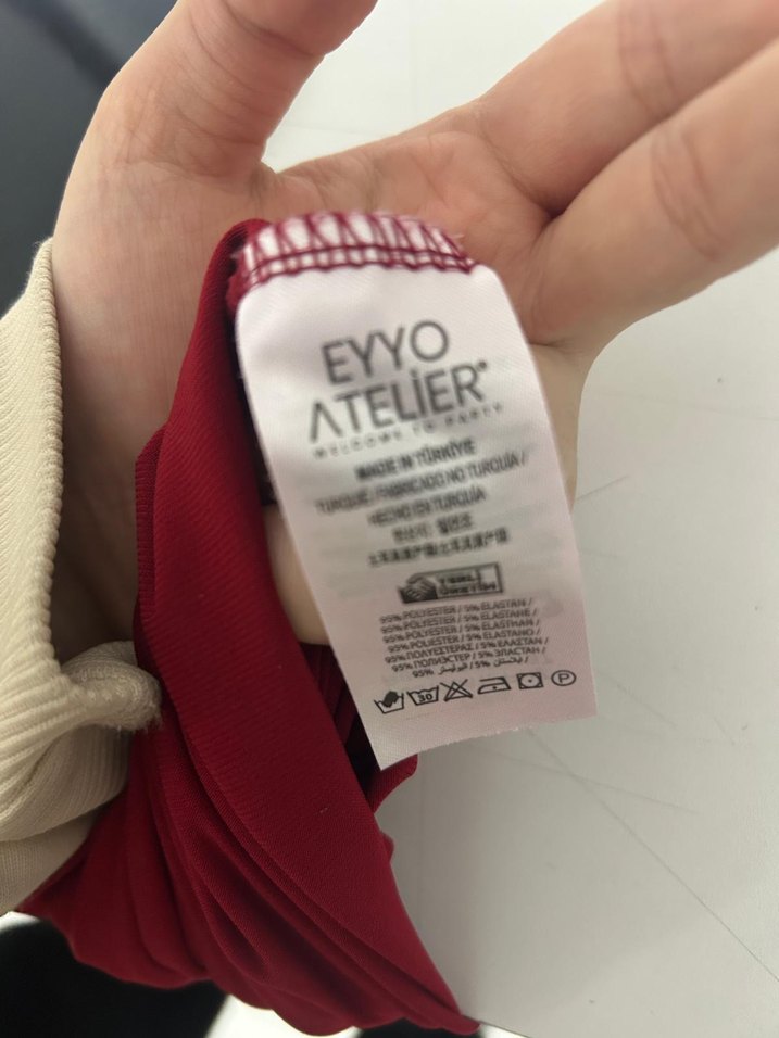 Kırmızı Straplez Uzun Drapeli Elbise - Görsel 4