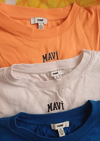 Mavi Baskılı Kadın Rahat Tişört 3 lü - Görsel 5