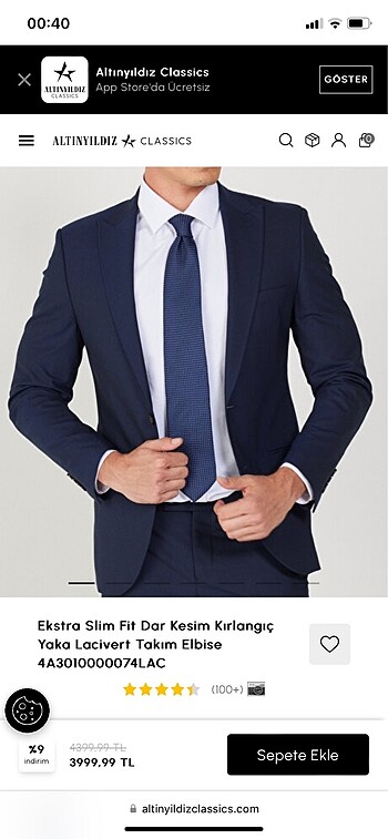 AltınYıldız Classıcs Lacıvert Takım Elbise - Görsel 4