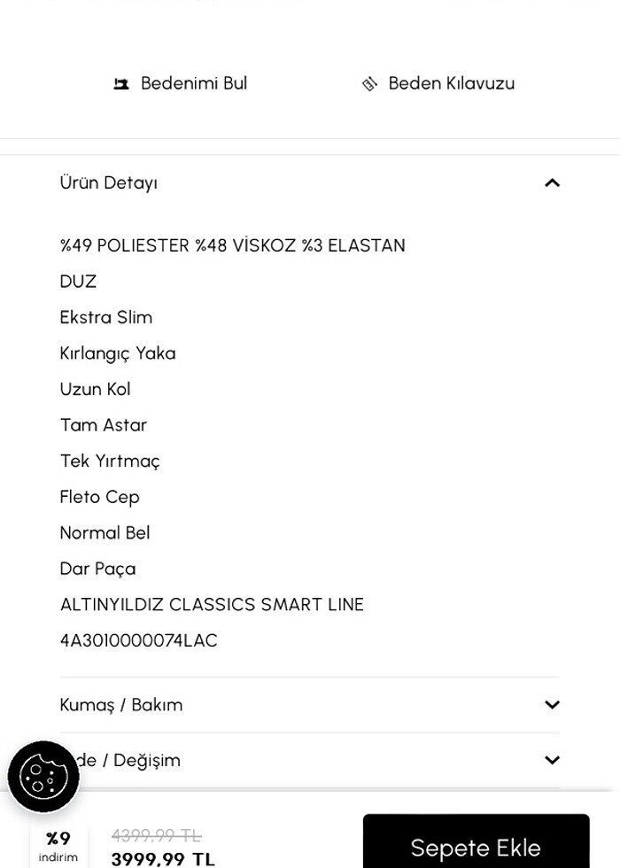 AltınYıldız Classıcs Lacıvert Takım Elbise - Görsel 5