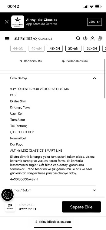 AltınYıldız Classıcs Siyah Takım Elbise - Görsel 7