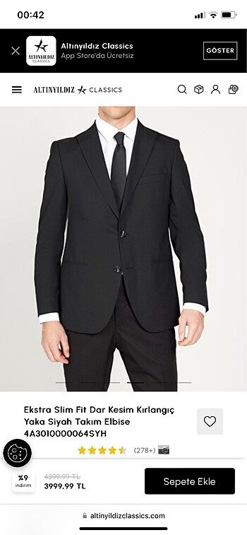 AltınYıldız Classıcs Siyah Takım Elbise - Görsel 6