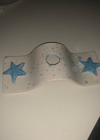 El yapımı mumluk seramik - Görsel 2