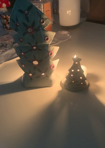 El yapımı seramik mumluk ikili - Görsel 2