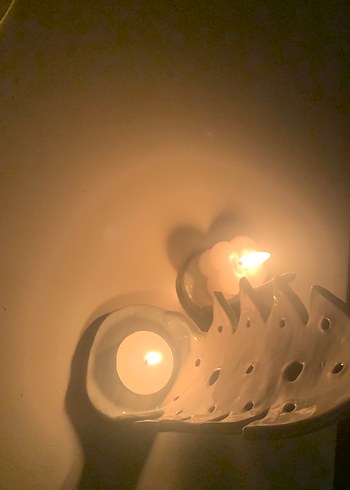 El yapımı seramik mumluk ikili - Görsel 3