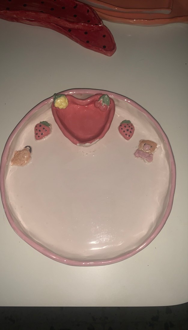 El yapımı seramik bebek tabağı - Görsel 3