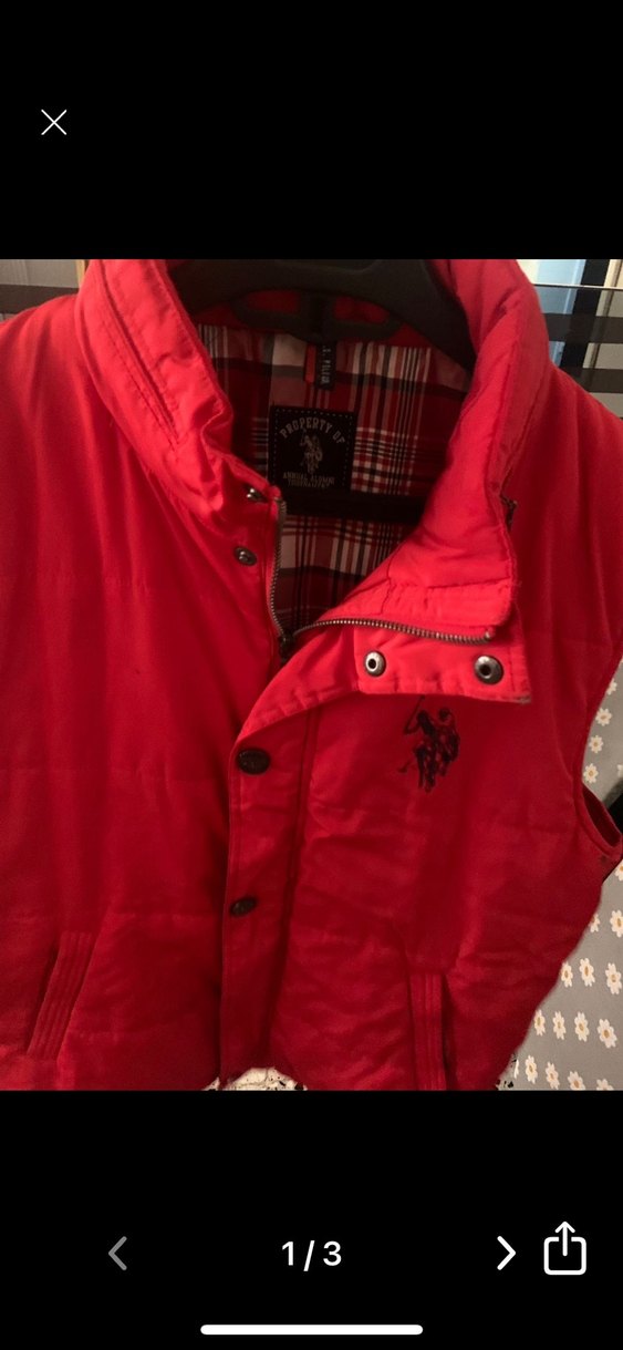 Düğmeli Kırmızı erkek yelek - Görsel 4