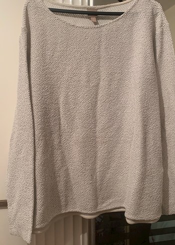 Kadın Gri Bohem Örgü Uzun Kollu Kazak - Görsel 5