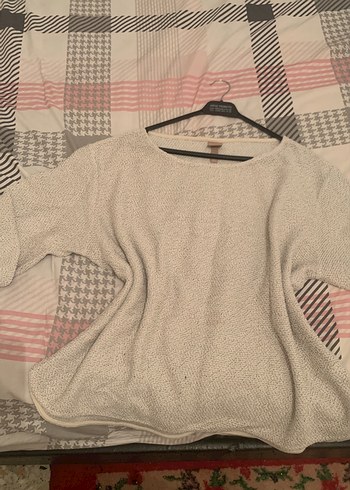 Kadın Gri Bohem Örgü Uzun Kollu Kazak - Görsel 4