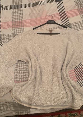 Kadın Gri Bohem Örgü Uzun Kollu Kazak - Görsel 2