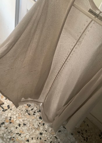 LCW yarasa kollu çeket simli krem rengi - Görsel 5