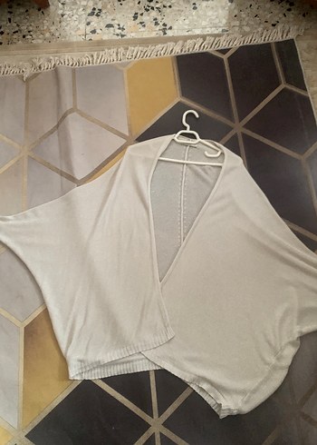 LCW yarasa kollu çeket simli krem rengi - Görsel 7