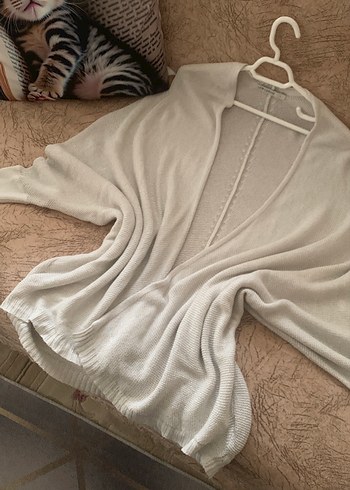 LCW yarasa kollu çeket simli krem rengi - Görsel 2