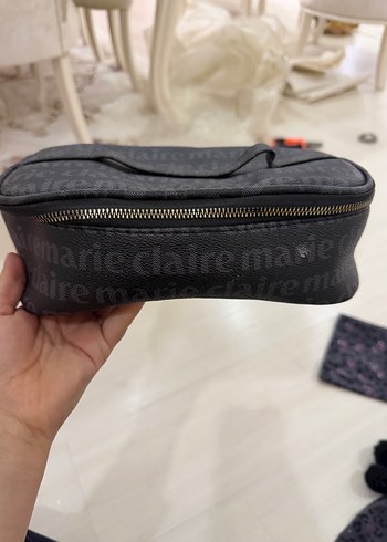 Marie Claire Siyah Baskılı Makyaj Çantası - Görsel 2