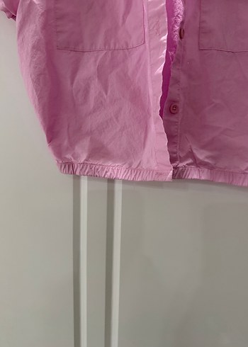 Pembe Kısa Kollu kız çocuk gömlek - Görsel 4