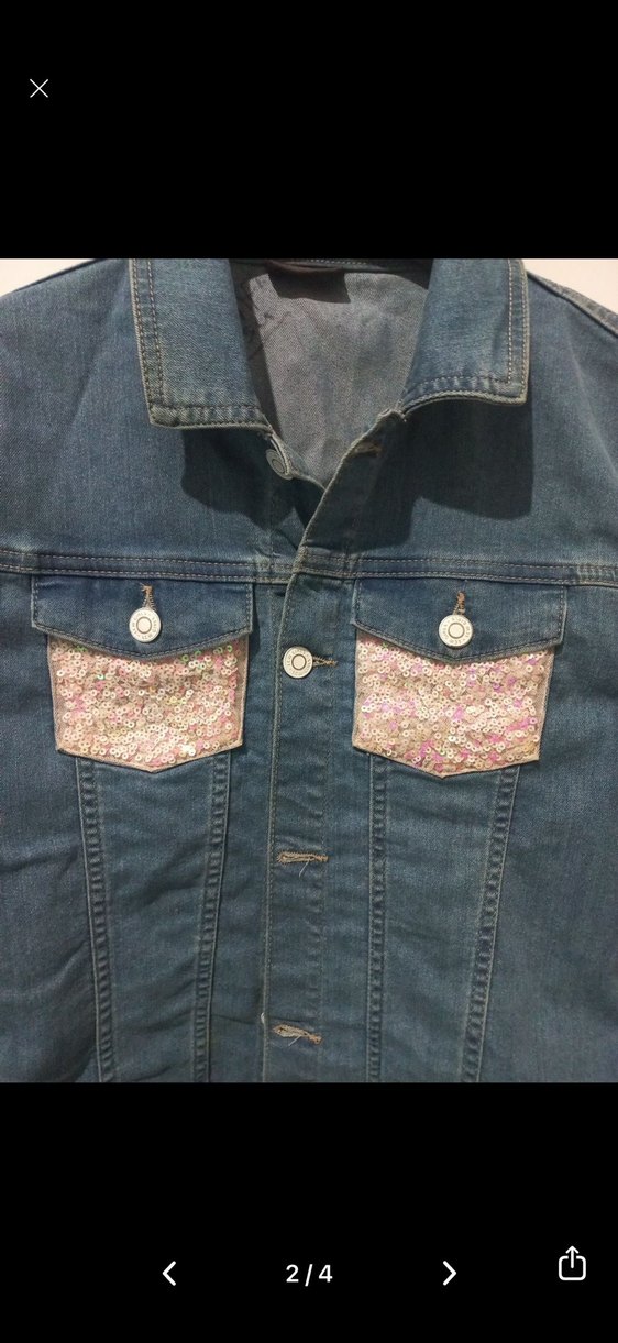 Düğmeli Mavi çocuk Denim Ceket - Görsel 2