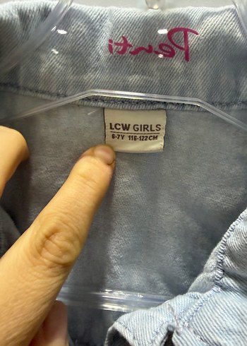 Kısa Kollu Gri Denim Kız Elbise - Görsel 4