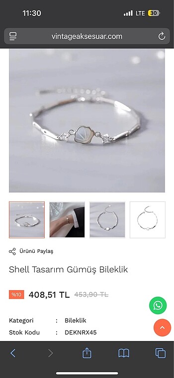 Beden Gümüş bileklik
