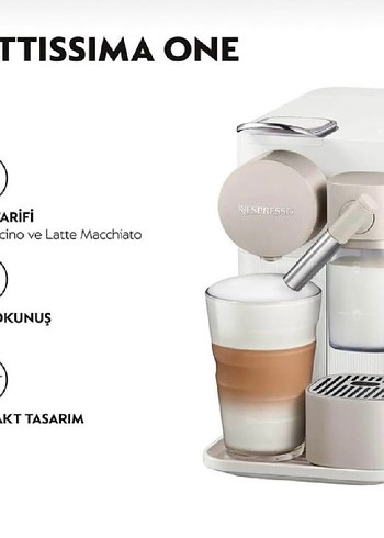 NESPRESSO LATTISSIMA OTOMOTİK KAHVE MAKİNASI KAPSÜL HEDİYELİ