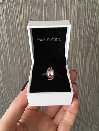 Pandora murano glass kalp desenli charm 