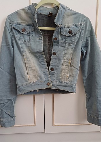 Düğmeli Kadın Denim Ceket