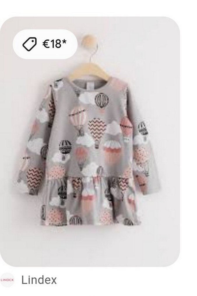 Uzun Kollu Gri Kız Çocuk Elbise - Görsel 3