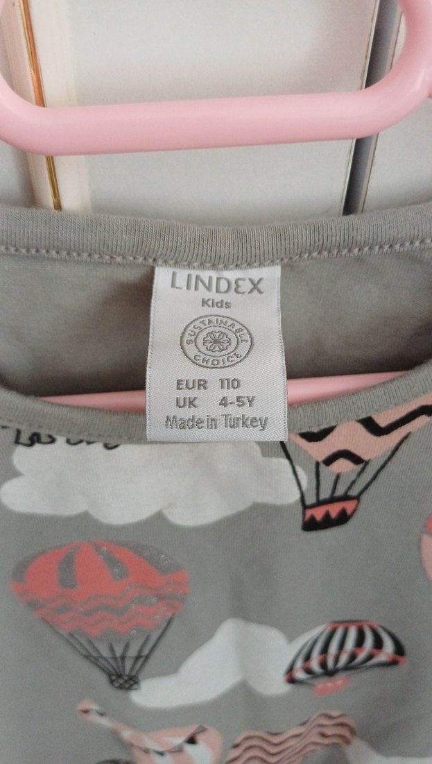 Uzun Kollu Gri Kız Çocuk Elbise - Görsel 2