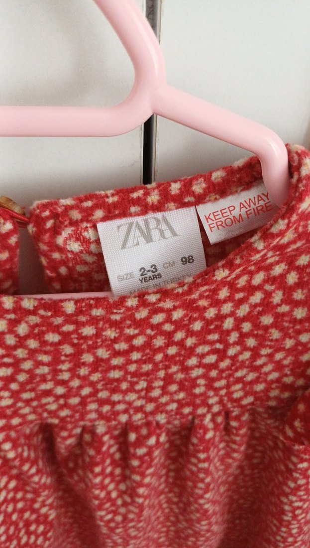 Kız Çocuk Renkli Bohem Uzun Kollu Elbise Zara - Görsel 2