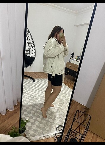 s Beden zara beyaz oversize deri ceket