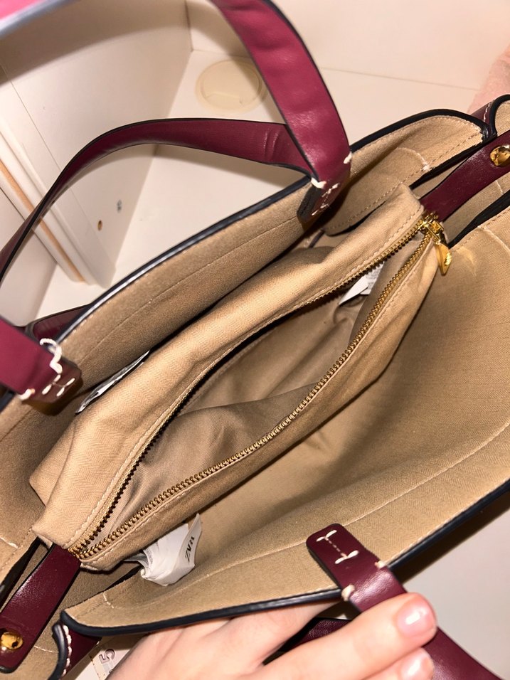 Bordo Deri Kadın Çanta - Görsel 2