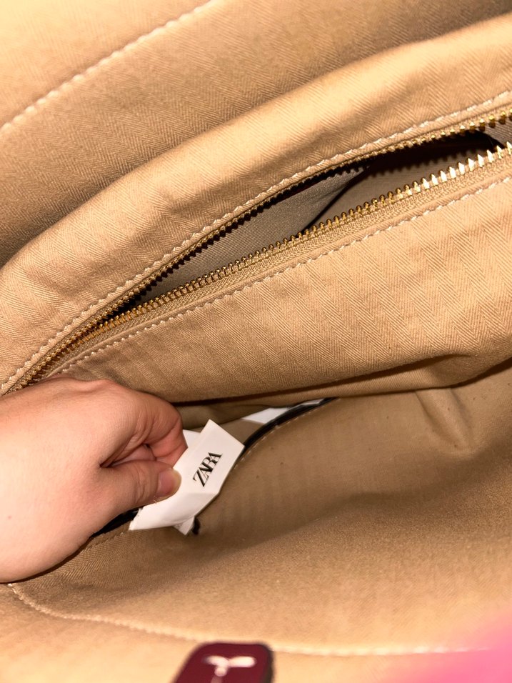 Bordo Deri Kadın Çanta - Görsel 3