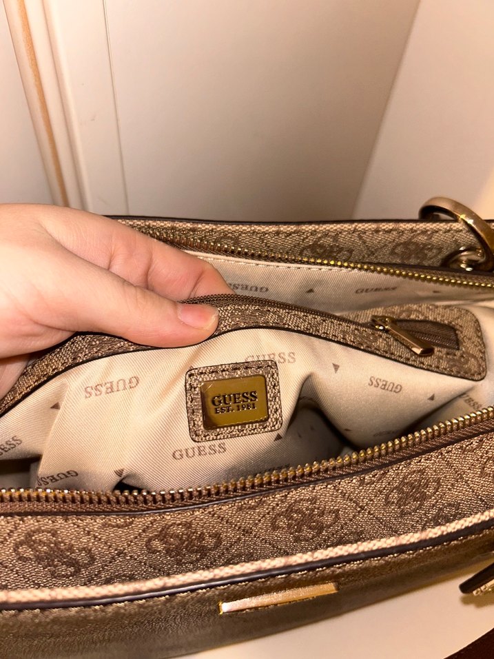 Guess Kahverengi Deri Kadın Çanta - Görsel 3