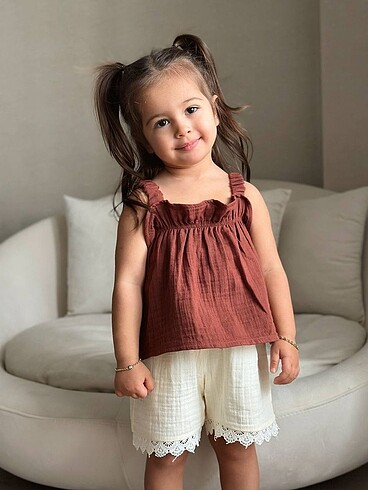 8 Yaş Beden bordo Renk Zara ikili takım