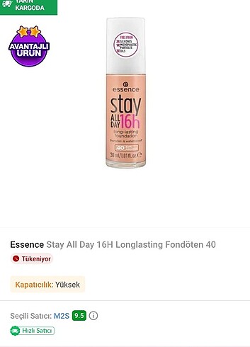 Essence Stay All Day fondöten