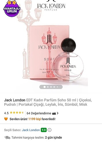 Jack London EDT kadın parfüm 
