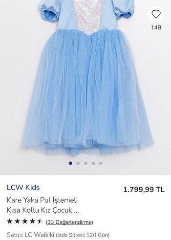 5 Yaş Beden Klasik Mavi Kız Çocuk Abiye Elbise